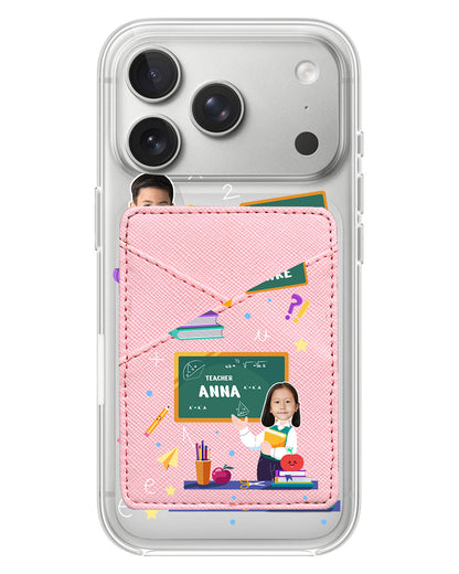 iPhone Phone Wallet Case - Face Grid Dream Teacher