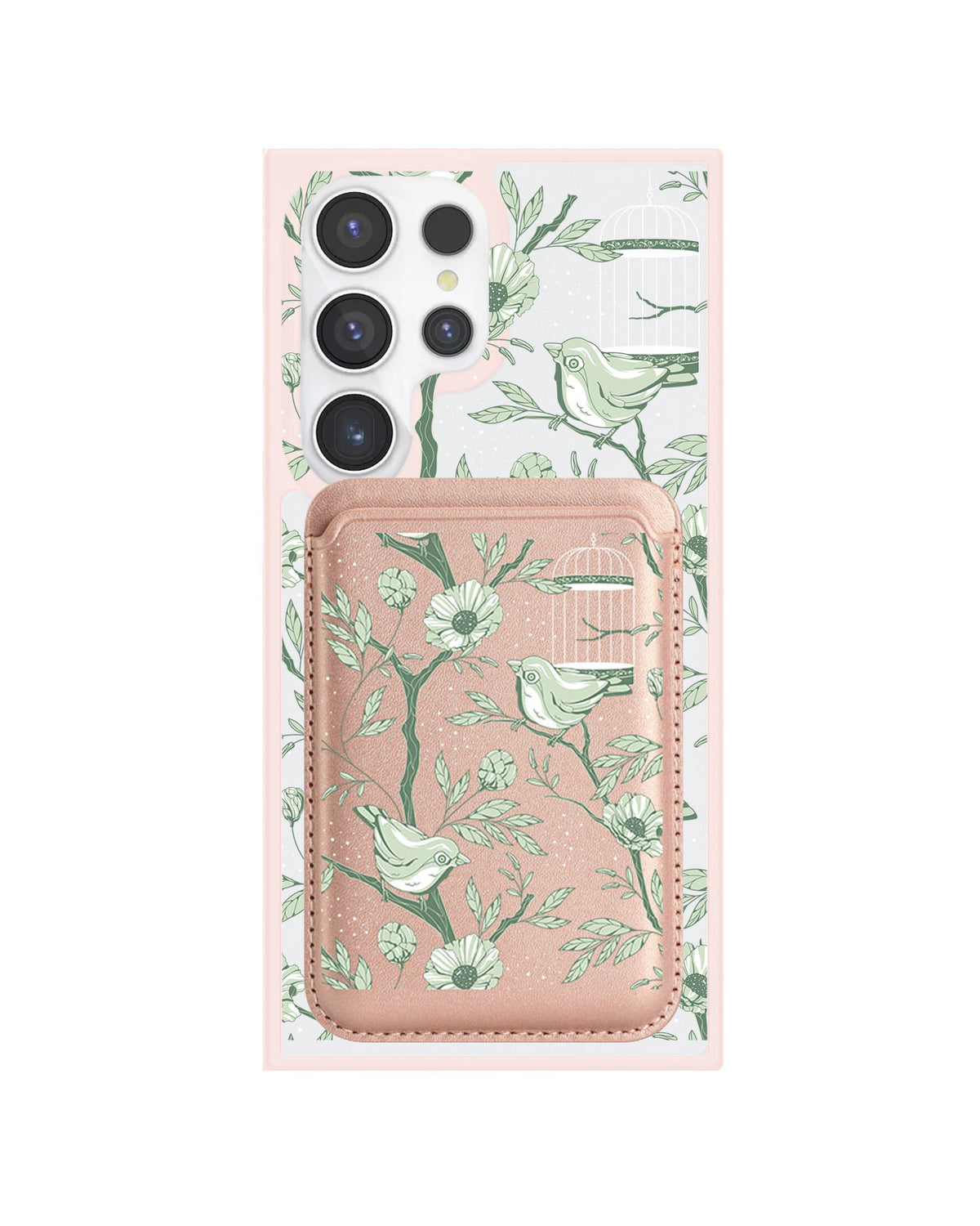Android Magnetic Wallet Case - Lovebird Monochrome 4.0
