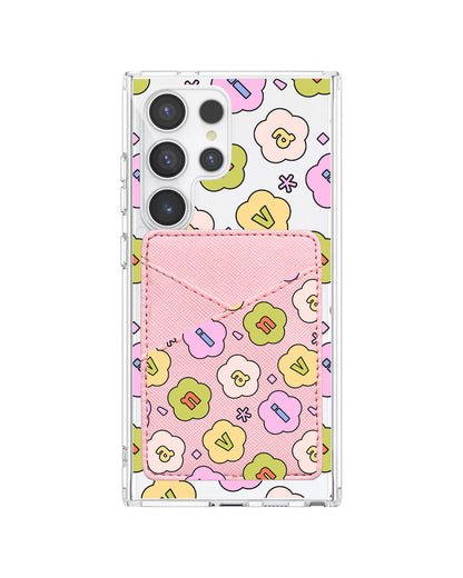 Android Phone Wallet Case - Flower Petals Monogram 1.0