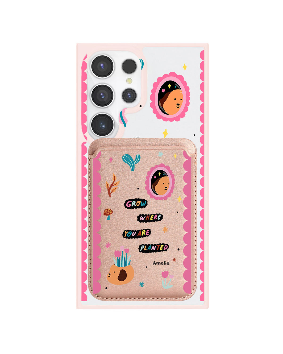 Android Magnetic Wallet Case - Grow Where You Are Planted