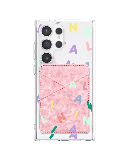 Android Phone Wallet Case - Monogram 2.0 Rainbow