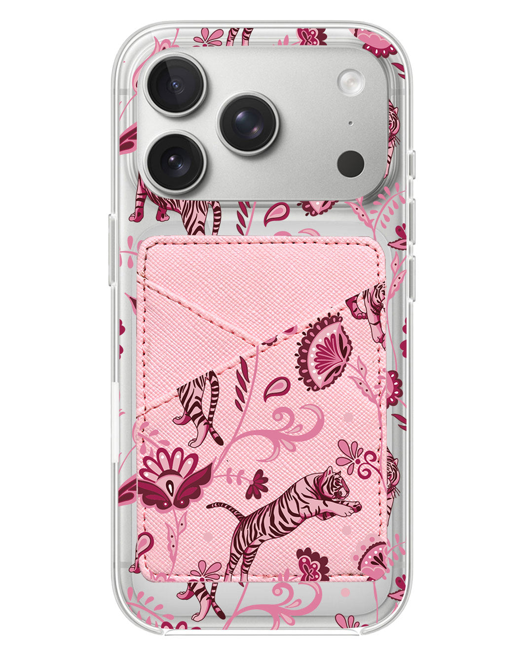 iPhone Phone Wallet Case - Tiger & Floral 2.0
