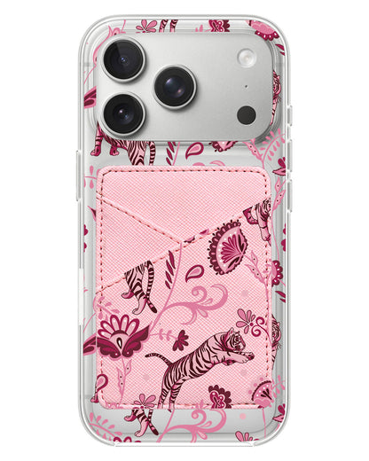 iPhone Phone Wallet Case - Tiger & Floral 2.0