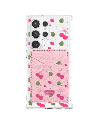 Android Phone Wallet Case - Coquette Cherry