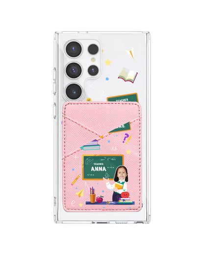 Android Phone Wallet Case - Face Grid Dream Teacher
