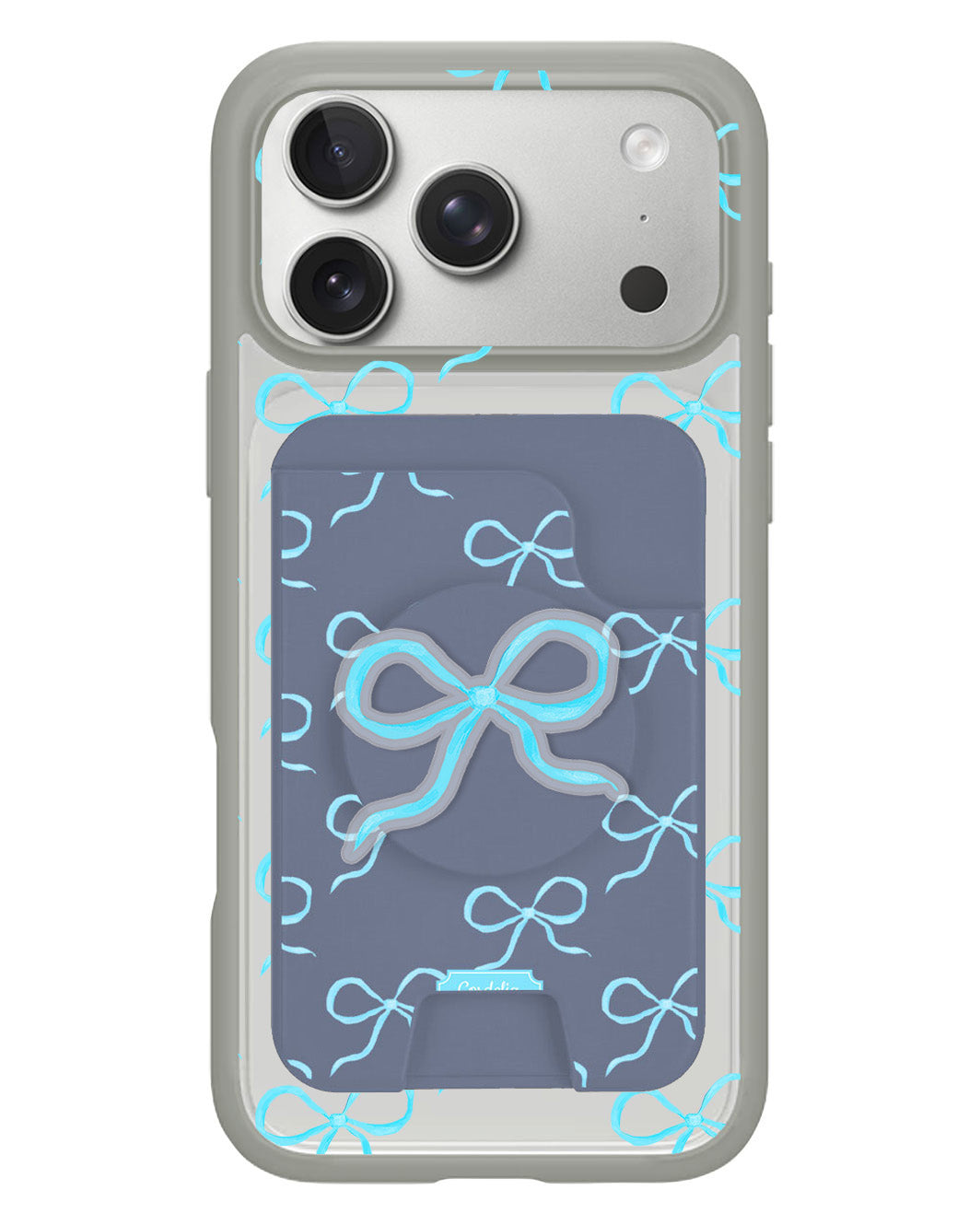 iPhone Magpop Wallet - Coquette Blue Bow