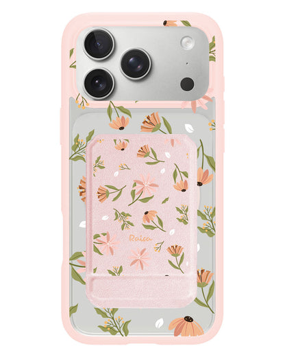 iPhone Magnetic Multifold Wallet - Cosmos Flower