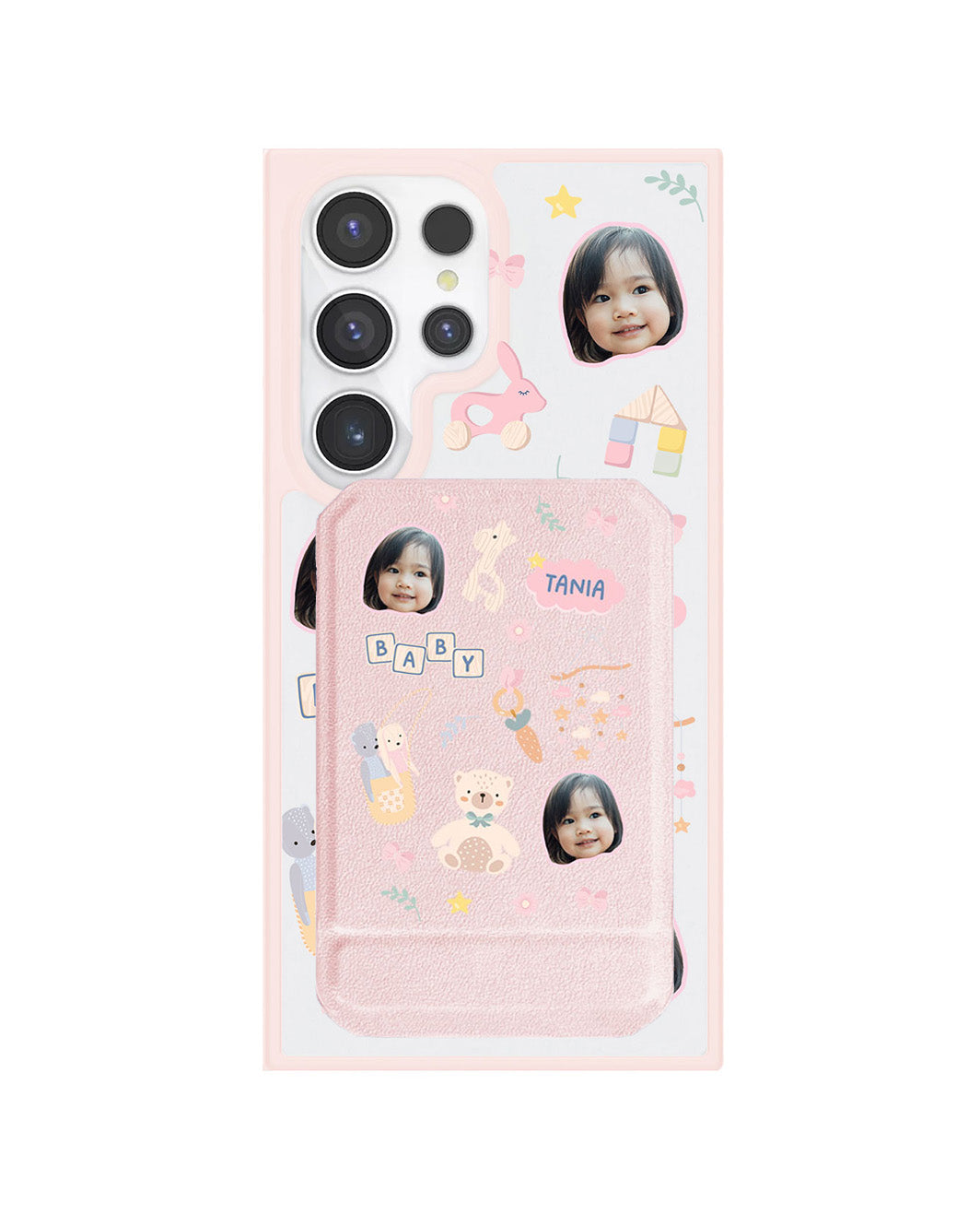 Android Magnetic Multifold Wallet - Face Grid Girl's Toys