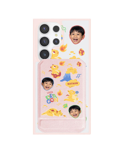 Android Magnetic Multifold Wallet - Face Grid Little Dragon