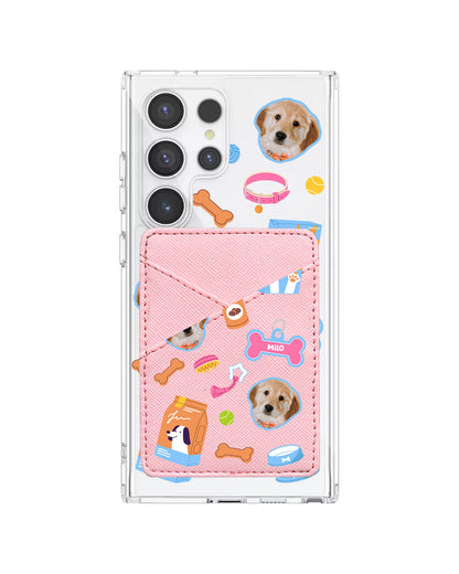 Android Phone Wallet Case - Pet Grid Puppy Sweet Treats