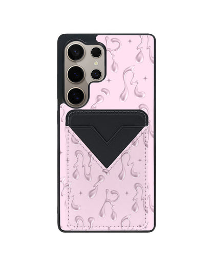 Android Avant Wallet Case - Pink Chrome Monogram 2.0
