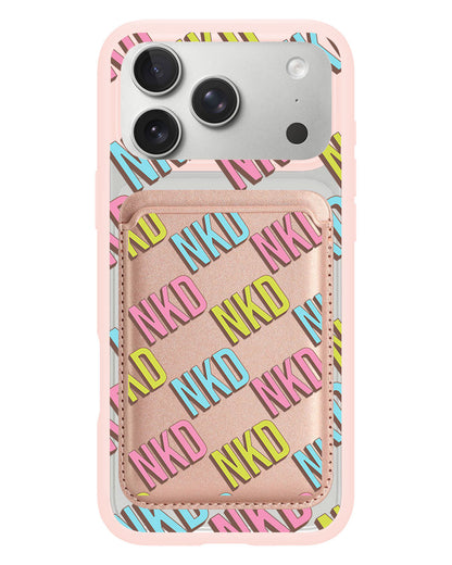 iPhone Magnetic Wallet Case - Diagonal Initial Monogram 3.0