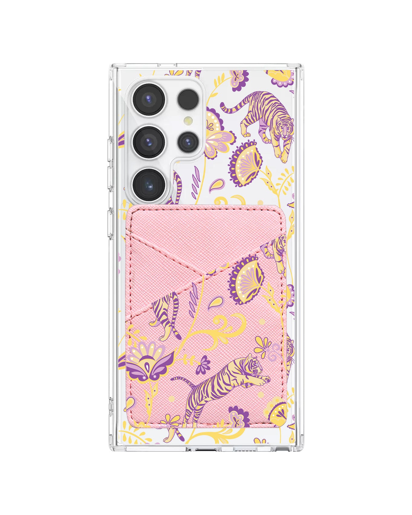Android Phone Wallet Case - Tiger & Floral 4.0