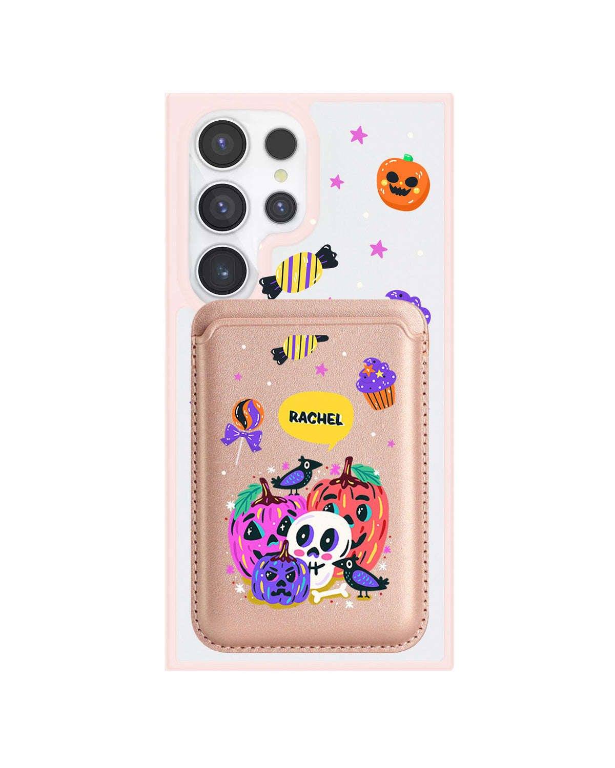 Android Magnetic Wallet Case - Pumpkins Monster