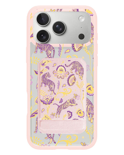 iPhone Magnetic Multifold Wallet - Tiger & Floral 4.0
