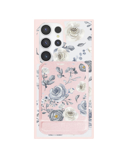 Android Magnetic Multifold Wallet - Blue Rose