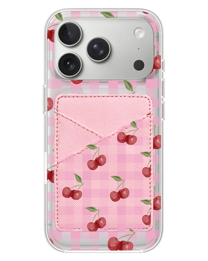 iPhone Phone Wallet Case - Cherry Tartan