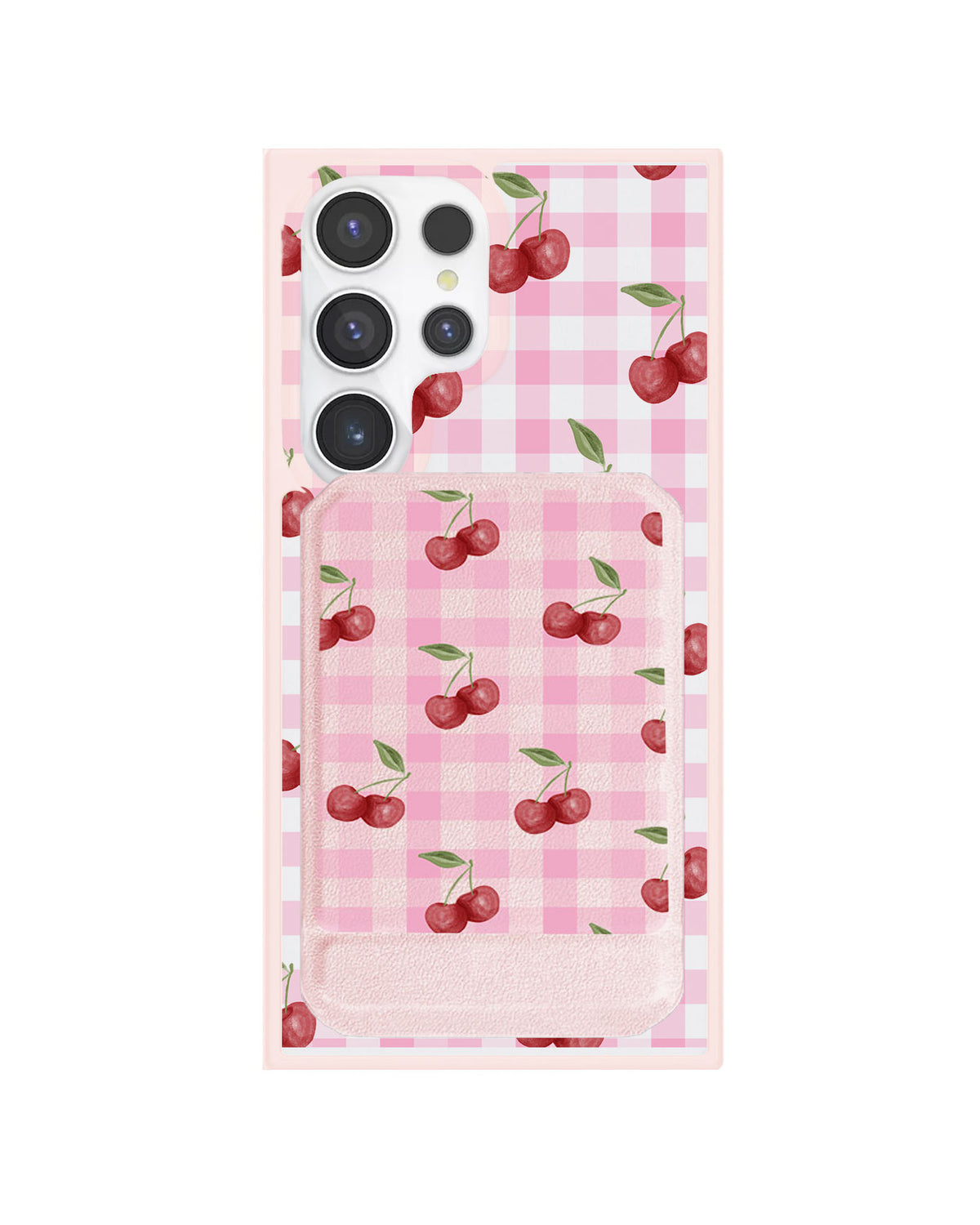 Android Magnetic Multifold Wallet - Cherry Tartan