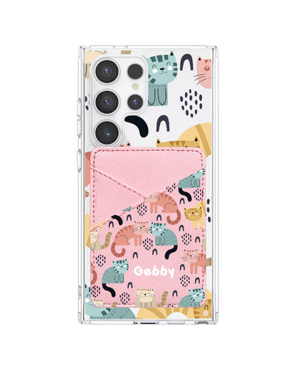 Android Phone Wallet Case - Rainbow Meow