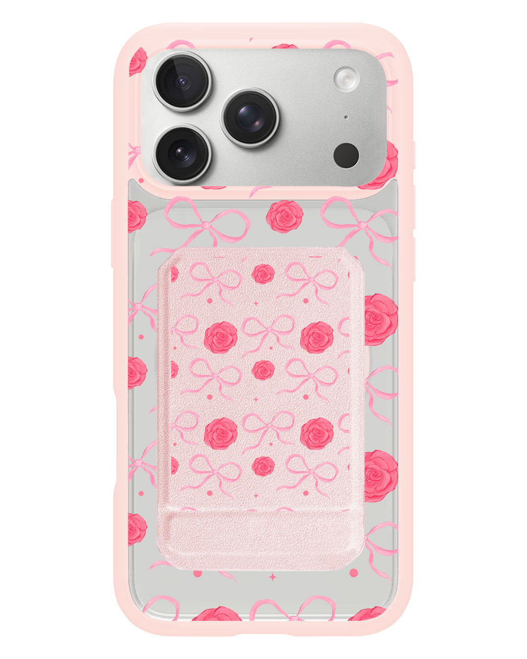 iPhone Magnetic Multifold Wallet - Coquette Rose