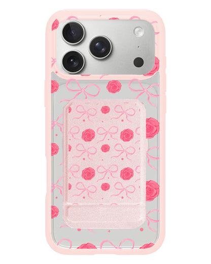 iPhone Magnetic Multifold Wallet - Coquette Rose