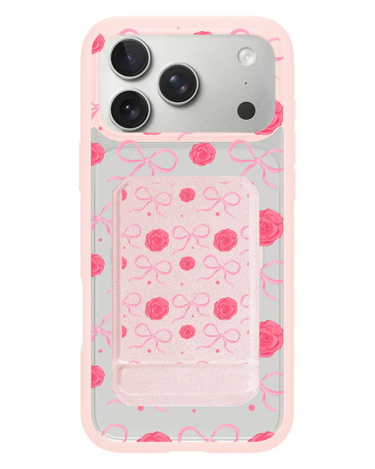 iPhone Magnetic Multifold Wallet - Coquette Rose