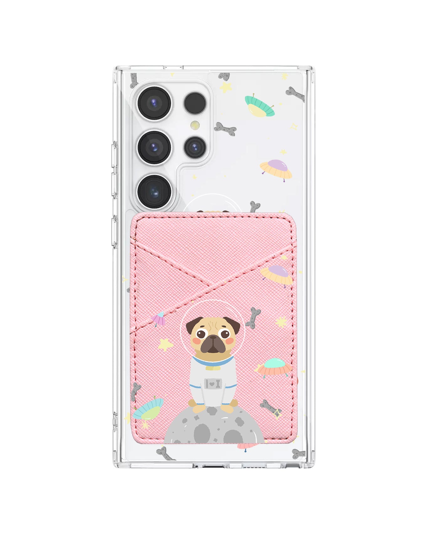 Android Phone Wallet Case - Pugstronaut
