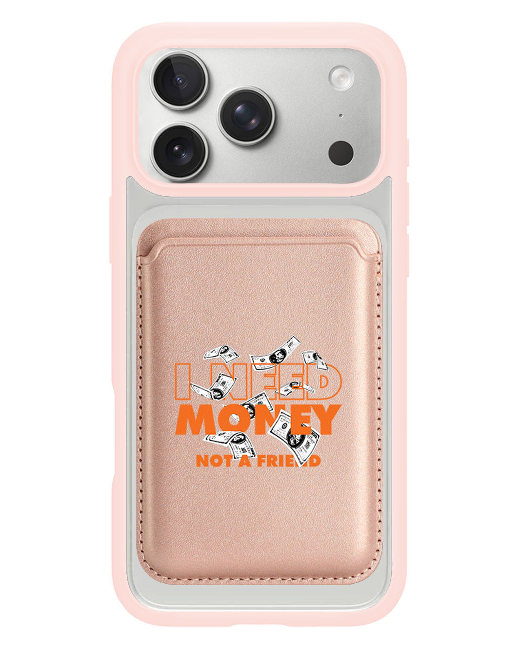 iPhone Magnetic Wallet Case - Money Better Than Friend