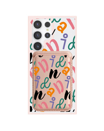 Android Magnetic Wallet Case - Playful Monogram 3.0