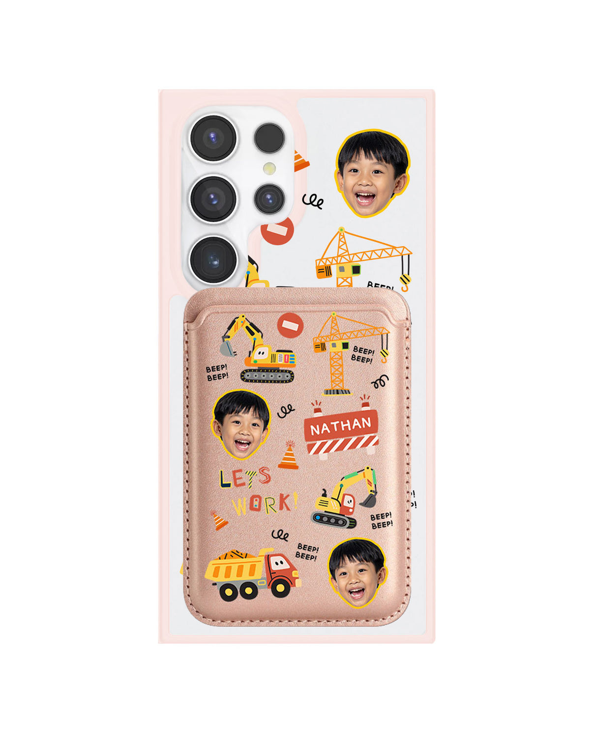 Android Magnetic Wallet Case - Face Grid Construction