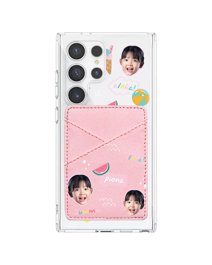 Android Phone Wallet Case - Face Grid Summer