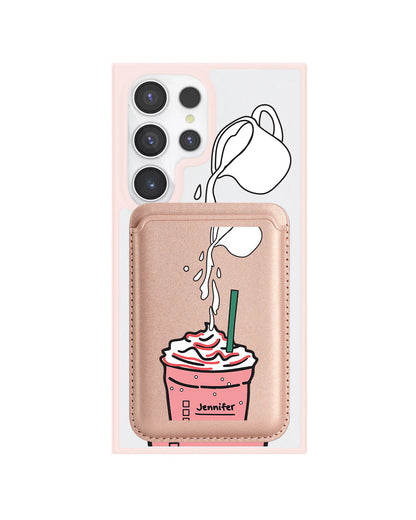Android Magnetic Wallet Case - Frappe Rasberry
