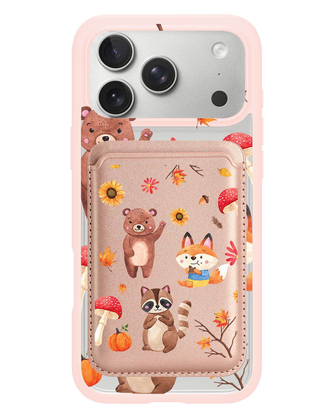 iPhone Magnetic Wallet Case - Autumn Animals