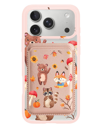 iPhone Magnetic Wallet Case - Autumn Animals