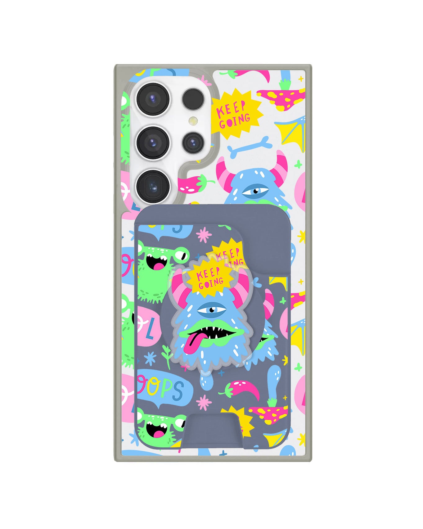 Android Magpop Wallet - Monster Say Keep Going