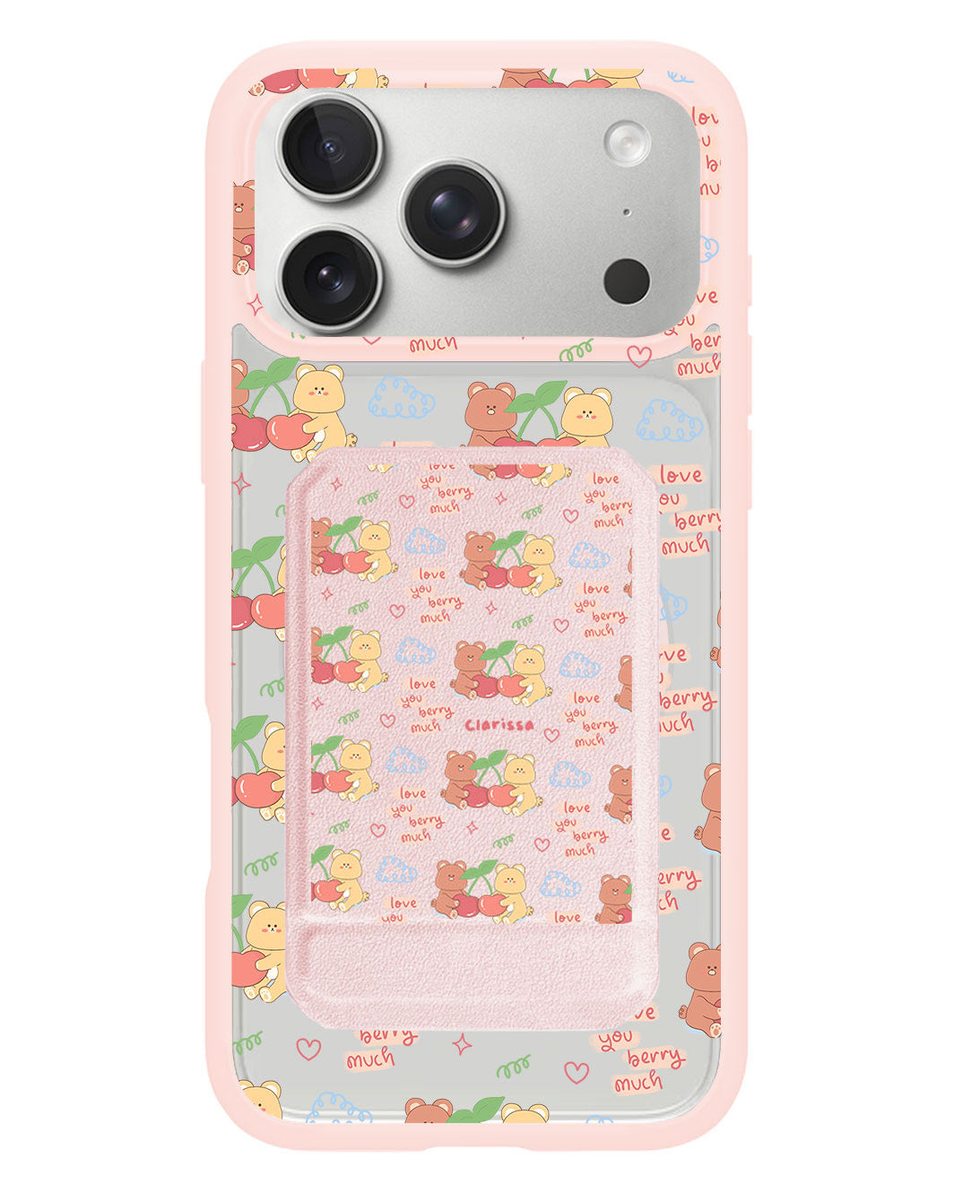 iPhone Magnetic Multifold Wallet - Cherry Bear