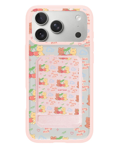 iPhone Magnetic Multifold Wallet - Cherry Bear