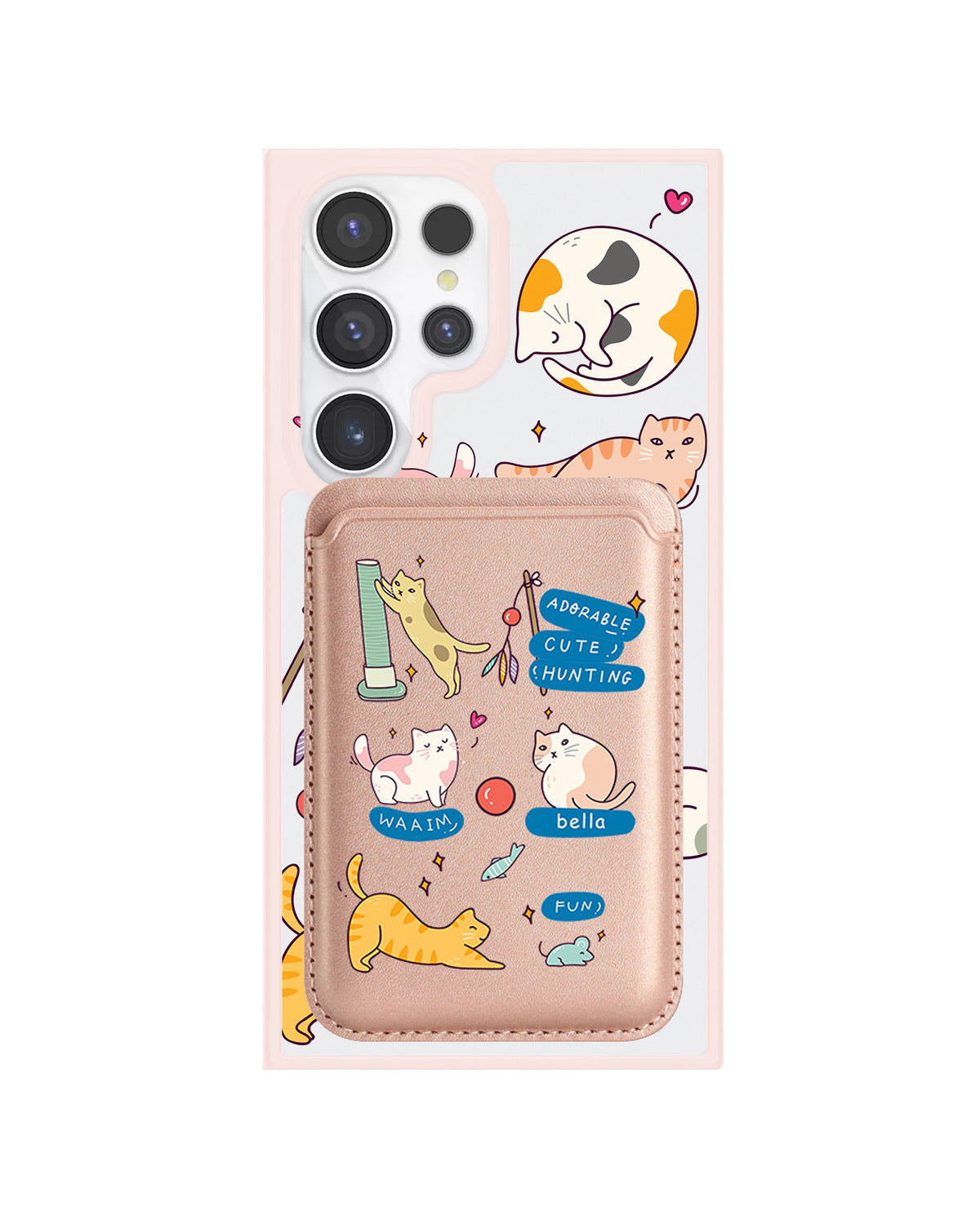 Android Magnetic Wallet Case - Playful Cat 2.0