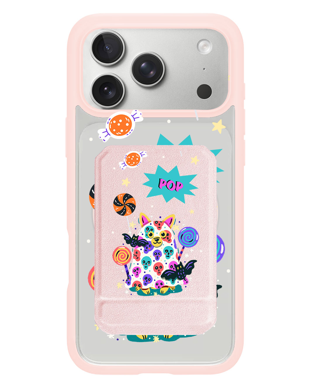 iPhone Magnetic Multifold Wallet - Puppy Monster