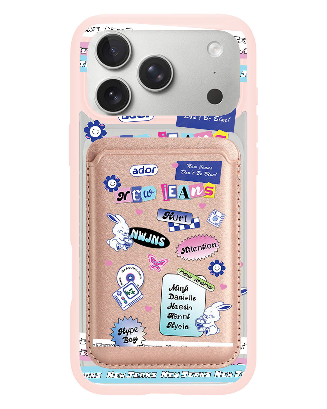 iPhone Magnetic Wallet Case - New Jeans Sticker Pack