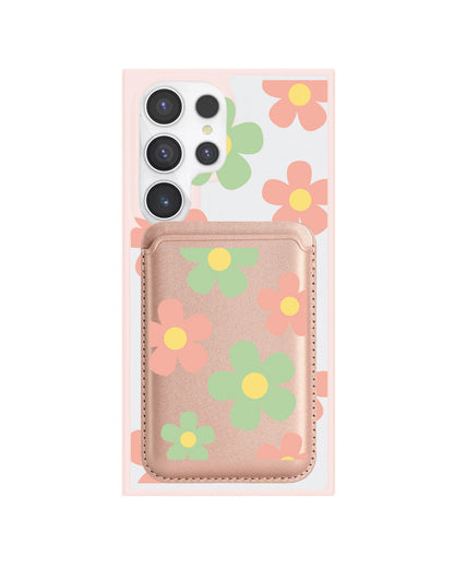 Android Magnetic Wallet Case - Daisy Spring
