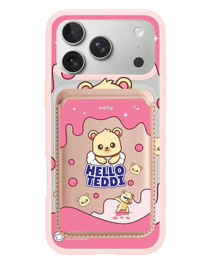 iPhone Magnetic Wallet Case - Hello Teddy 2.0