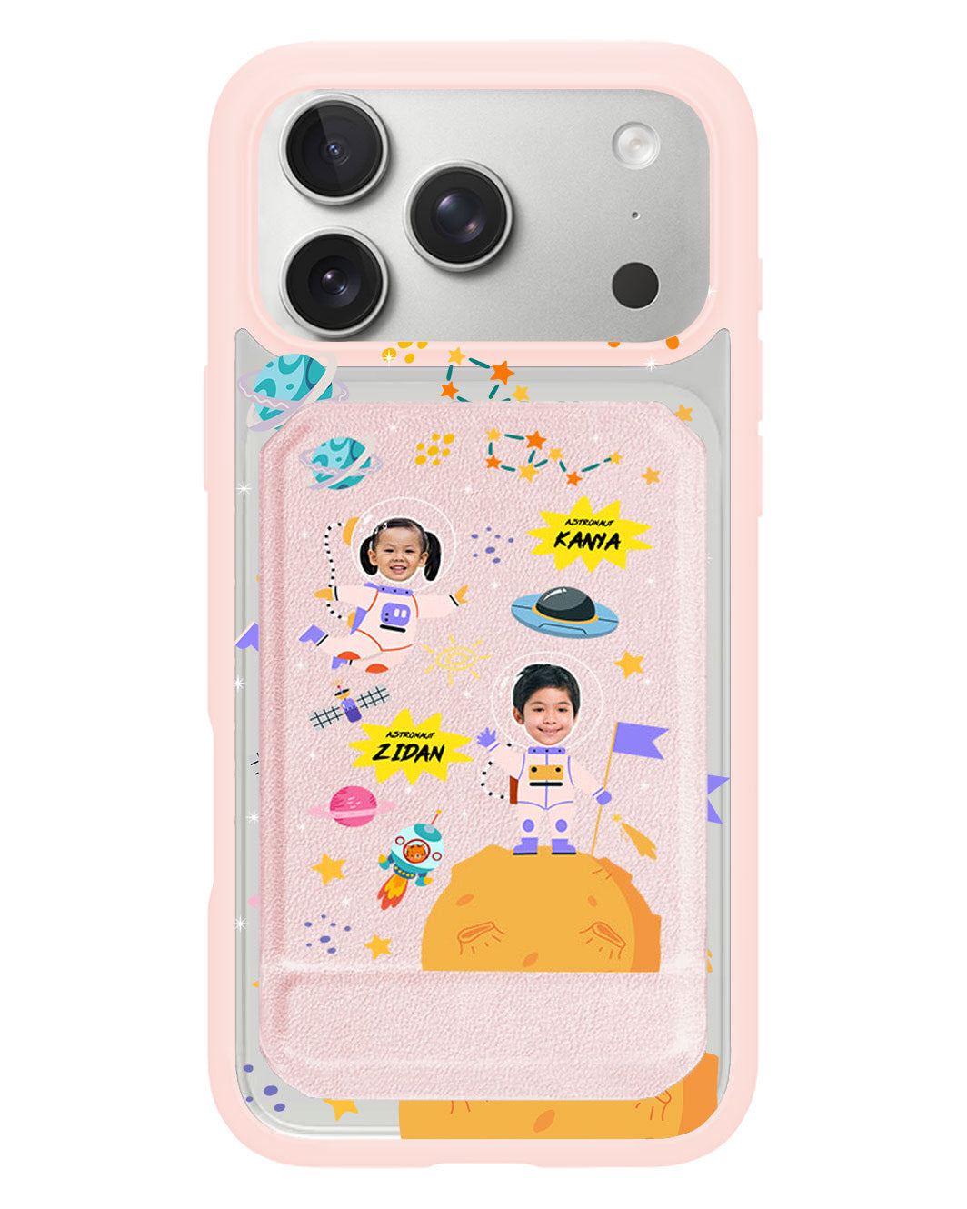 iPhone Magnetic Multifold Wallet - Face Grid Dream Astronaut