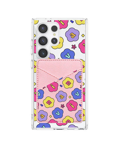 Android Phone Wallet Case - Flower Petals Monogram 2.0