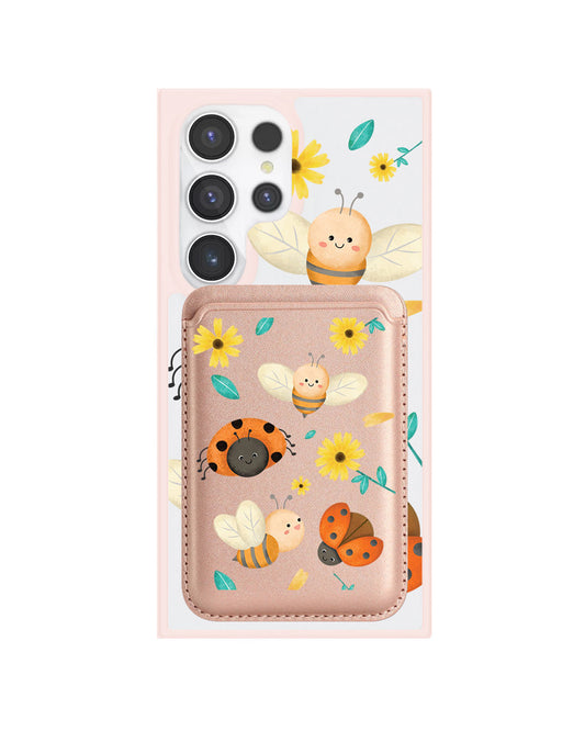 Android Magnetic Wallet Case - Lady Bug & Bee