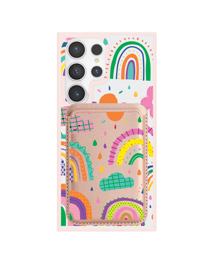 Android Magnetic Wallet Case - Rainbow