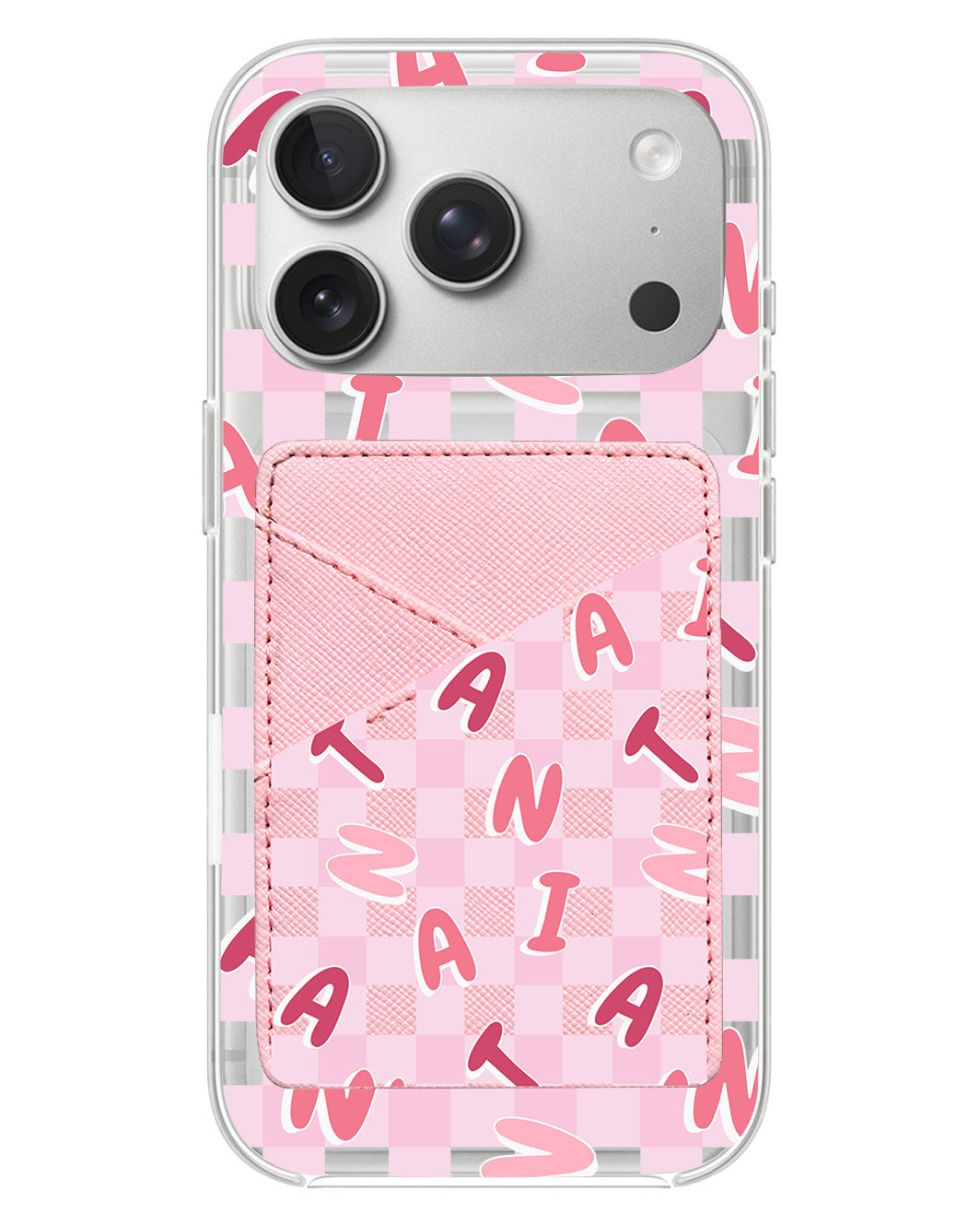 iPhone Phone Wallet Case - Checkered Monogram 1.0