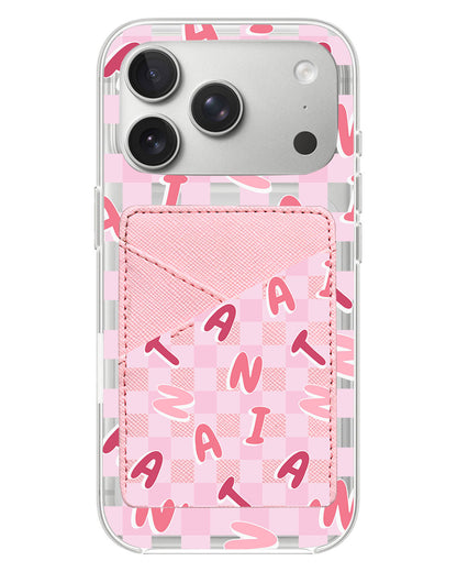 iPhone Phone Wallet Case - Checkered Monogram 1.0