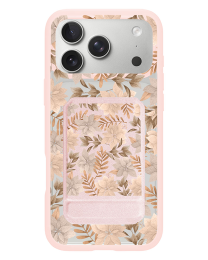 iPhone Magnetic Multifold Wallet - Rustic Lily