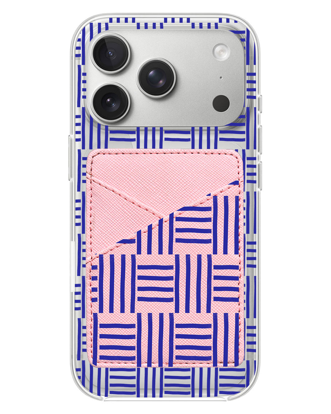 iPhone Phone Wallet Case - Naval Checkered